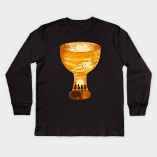 The Cup of a Carpenter distressed Kids Long Sleeve T-Shirt